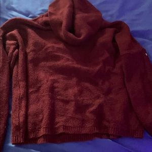 Comfy burgundy turtleneck